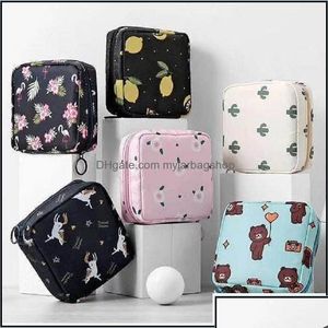 Party Favor Party Favor Event Supplies Festive Home Garden Flower Printing Cosmetic Bag Flamingos Printed Cute Animal Pattern Makeup Dhw4P