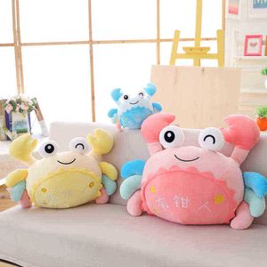 Ocean Tableware Plush Crab Doll Kawaii Filled Marine Animal Toys For Baby Kids Birthday Gifts Home Decoration Pendant 65Cm J220729