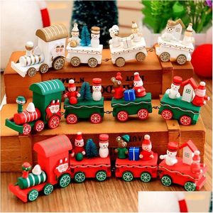 Juldekorationer Juldekorationer TRￄ TRUICE Ornament Dekoration f￶r Home Santa Claus Gift Toys Crafts Table Deco Navida Dhzdx