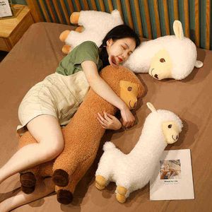 1pc 85cm Grande tamanho Alpacasso Plush Toys Beautiful Alpaca Plelow Pillow Pillow Pillow Toys macios cheios de meninas de Natal J220729