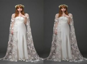 Bridal Cape Floor Length Lace Wedding Shawls Cloak Fall New Long Bolero Coats Bridal Accessories Events Wraps