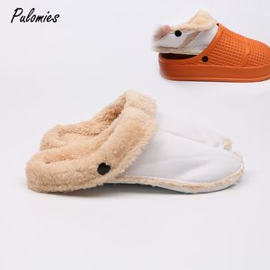 Shoe Parts Accessories Wintes Keep Warm Short Plush Insole Lining For Slippers Clogs DIY Home Indoor Cotton Shoes Fur Women Men 221124