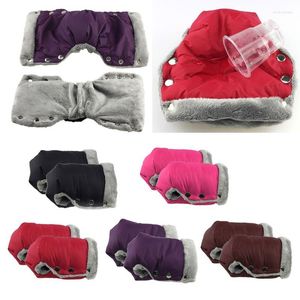 Stroller Parts Waterproof Fleece Gloves For Children Cart Hand Muff Warmer Glove Wheelchair Accessories Winter Cover