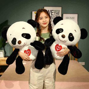 4060 cm Cute Love Panda Toys Realistica bambola di peluche Classic na Panda Pillow ldren Kids Boy regalo di compleanno J220729