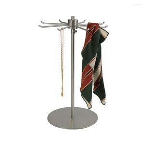 Hooks Rotary Necklace Display Rack Multi Purpose Scarf Hook Jewelry Store Window Armband Hanging Organizer Bracket Stand