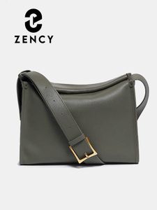 designer bag Zency 100% Soft Genuine Leather For Female Large Simple Vintage Bucket Bag Women Luxury Shoulder Bags Casual Pillow Crossbody