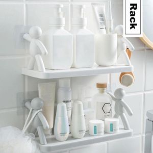 Haken Badezimmer Selbstklebende Shampoo Regale Dusche Handtuch Lagerung Rack Kosmetische Wc Organizer Wohnkultur Küche Kleinigkeiten