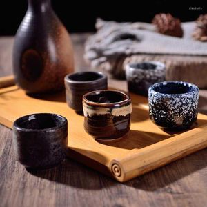 Tassen, Keramik-Kaffeetasse, japanischer Stil, Sake-Weinbecher, kleine kreative traditionelle Vintage-Teetasse, handbemaltes Porzellan, Espresso