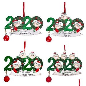 Weihnachtsdekorationen Weihnachtsdekorationen Familie Diy Schneemann Hängender Anhänger Handgeschriebener Name Puppe Ornamente Party Hochzeit Geschenkchr Dh89S