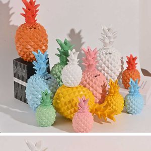 Hars Gele Pineapple Beeldjes Ornamenten Fruit Model Miniaturen Woonkamer Slaapkamer Decoratie Ambachten Geschenken Accessoires Decor Maat M