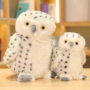 1Pc 203050Cm Simulation Owl Plush Toy Beautiful Bird Dolls Filled Soft Nighthawk Cushion Kawaii home Decor Gift For Kids J220729