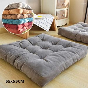 Pillow 55x55cm Super Large Thicken Corduroy Japanese Square Pouf Tatami Floor S Seat Pad Throw