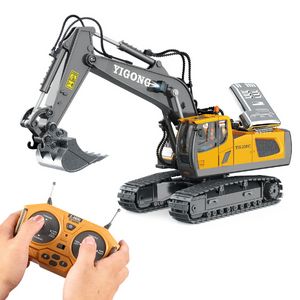 Veicolo ingegneristico per auto giocattolo escavatore di controllo remoto bulldozer boy dumper paradiso per bambini