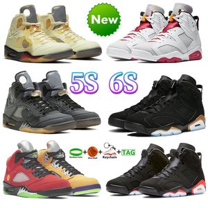 Jumpman 5s 6S sneaker basketball shoes retro men women 5 6 designer shoe sports trainer White x Sail Black Muslin What The Hare DMP Infrared outdoor sport sneakers