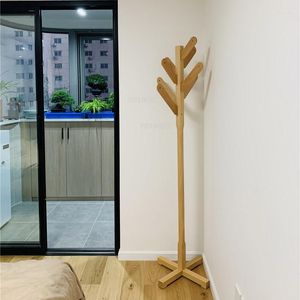 Clothing Storage Nordic Coat Rack Minimalist Modern Designer Hanger Creative Black Walnut Beech Solid Wood Floor Racks With Moving Branches