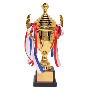 Figurine di oggetti decorativi Grande coppa trofeo Archi multicolori Ispirazione per competizioni sportive 221124