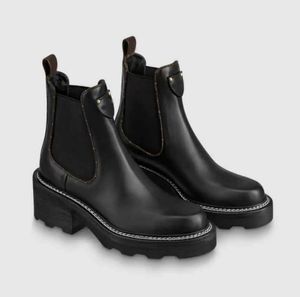 NWE BEAUBOURG Ankle Boots 여자의 Lady Booties 나이트 부츠 패션 디자이너 겨울 브랜드 Martin Black Calf Leather Party 결혼식
