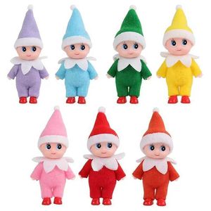 Новый 21 стиль 2,5 -дюймовый рождественский эльф -кукла вечеринка Mini Plush Рождественский старик кукол кукол на куколках для одежды