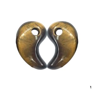 Подвесные ожерелья натуральный камень драгоценный кулон подвесной запятую аксессуары в форме