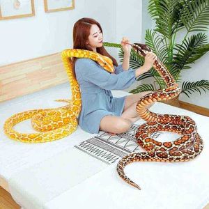 Simulazione 300 cm serpenti coccola gigantesco boa cobra lunga coccola animale serpente peluche divertente amici ingannevoli halloween regalo per bambini J220729