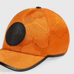 Designer Baseball Caps Mens Fitted Fashion Orange Hat Luxury Gold Letters Women Hats Casual Sport Casquette Grid Pattern Cap 3 Colors 2022