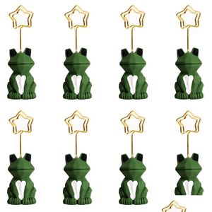 Cornici e modanature Cornici e modanature L Rrruoshui Frog Design Table Card Memo Holder Stand For Note Opere d'arte Cartoline Wedding Par Dhxcx