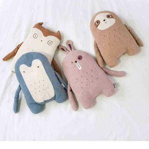 38x25cm yumuşak sevimli doldurulmuş tembel oyuncak peluş tavşan penguen baykuş oyuncak hayvanlar plushie pop yastık kanepe yastık ldren için doğum günü hediyesi j220729