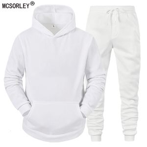 Mens Tracksuits Sets HoodiesPants Fleece Solid Pullovers Jackets Sweatershirts Sweatpants Hooded Streetwear Outfits 221124