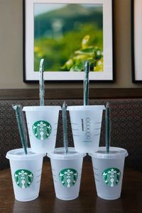 Starbucks 16oz/473ml Pillar Shape Lid Straw Mug Bardian Plastic Tumbler Reusable Clear Drinking Flat Bottom Cup 5pcs T9U9