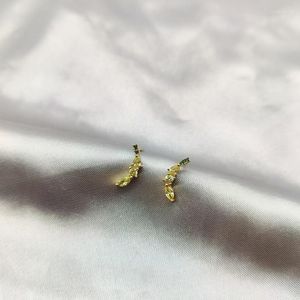 Stud oorbellen schattige bananen oorbel voor vrouwen mannelijk oor piercing vergulde gouden zirkoon S925 zilveren naald mode sieraden hanger