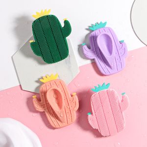 Cactus Silicone Beauty Massage Washing Pad Facial Exfoliating Blackhead cute Face Brush Tool Soft Deep Cleaning Supplies Skin Care