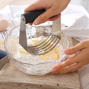 Baking Tools Stainless Steel Dough Blender Pastry Cutter Flour Butter Mixer With Rubber Handle Biscuit Pizza Chopper