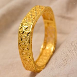 Bangle Fashion Dubai Arab Gold Color Wedding Bangles for Women Bride pode abrir pulseiras Etiópia/França/Africana/Dubai Jewelry Gifts