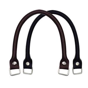Bag Parts Accessories Leather s Straps Belts DIY Replacement Handbag Purse Handle Accessory PU Coffee Black Round s Handmade 221124