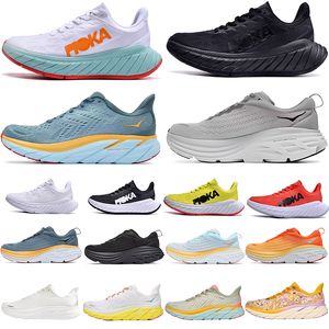 HK One 러닝화 Hoka Hokas Bondi 8 Clifton Mach 5 남성 여성 유틸리티 스니커즈 트리플 블랙 화이트 플로럴 해초 녹차 카본 X 2