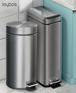 Roestvrijstalen keukenafval kan creatieve afval bin grote capaciteit smalle spleet recycling met deksel 220209
