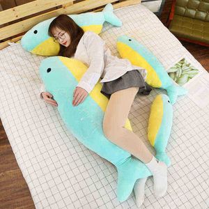 1Pc 50110Cm Kawaii Dolphin Plush Toy Beautiful Stuffed Soft Animal Whale Cushion Dolls For ldren Girls beautiful Xmas Gift J220729