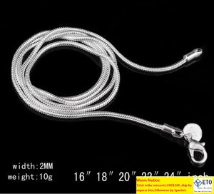 la collana della catena del serpente dell'argento sterlina 2MM 925 da 24 pollici incatena il prezzo di fabbrica di alta qualità dei monili di modo