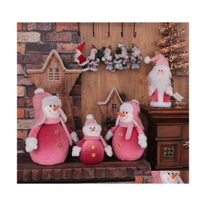 Decora￧￵es de Natal Decora￧￵es de Natal decora￧￣o Papai Noel Snowman Snowman Doll Scene GiftsChristmas Drop Delivery Home Garde Dhzwg