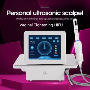 Portable Hifu Vaginal Skin Tightening HIFU High Intensity Focused Ultrasound Wave Vaginal-Tighten Rejuvenation SkinCare Beauty Machine con due Cartridg