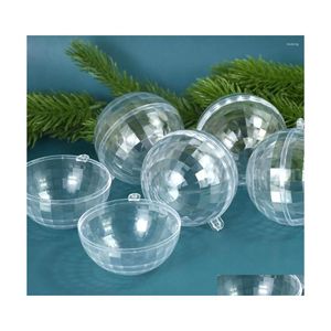 Party Decoration Party Decoration 5st Christmas Plastic Clear Ball Baubles Hantverk Fyllbart br￶llopstr￤d h￤ngande h￤ngande presentf￶rpackning de Dhkyl