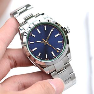 Men's luxury watch explorer blue round dial 40mm sapphire crystal glass folding buckle stainless steel 904L luminous waterproof fully automatic machine