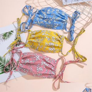 Party Masks Korea Face Mask Bandage Long EarS Rope Förhindra öronsmärta Återanvändbar tvättbar bomullsmunnare Party Masks Desi 184 K2 Drop D Dhzko