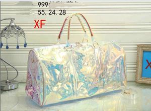 55cm Classical Duffle Bag For Women Travel Bags Men s Hand Luggage Men PVC Leather Handbags Large Cross Body jingxg
