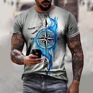 Men's T Shirts Yuansu Super Polyester Clock Printed Men's Shirt Short Sleeve Young Fashion Dry Sweat Fast