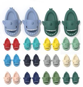 shark Cartoon 3D Sandals slippers slide cute image mens women child home outdoor beach Comfortable soft bule grey bla9382224