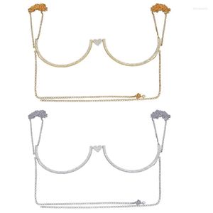 Cintos sutiã de suportes de tórax para cristal de biquíni de jóias de jóias de correntes de strass