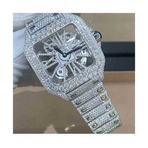Custom Digner Watch Luxury Iced Out Модные механические часы Moissanit e Diamond бесплатная доставкаUFTG