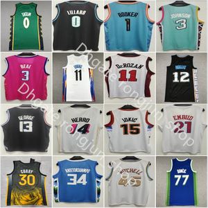 New City Basketball 2022-23 Antetokounmpo Irving Mitchell George Leonard Lillard Jokics DeRozan Maxey Embiid Harden Young Curry Poole Doncic Ball Thompson Jersey