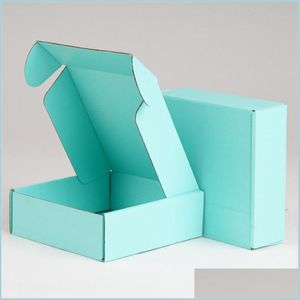 Enrole de papeladas caixas de papel corrugadas embalagens de embalagens de presente colorido Caixa de papel￣o de j￳ias de embalagem quadrada 15x15x5cm 20211q2 Drop del dhyj5